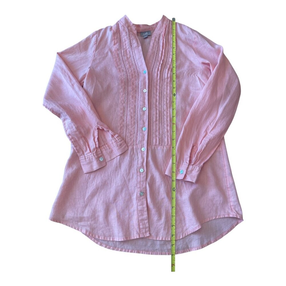 J. Jill 100 % Linen Coral Pinktuck Tunic size small - Picture 6 of 11